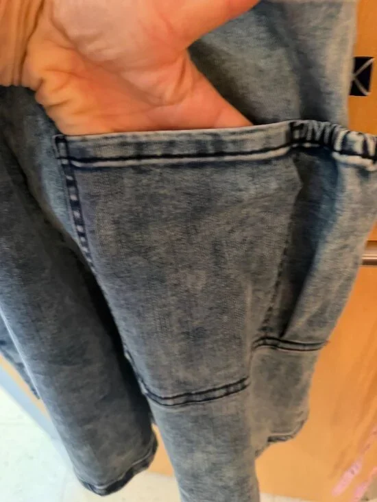 Tiger x Horse Mens Denim Overall Size Medium Blue West Snow Wash Pocket Casual - Picture 10 of 14